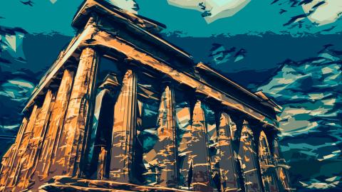 Abstract illustration of the Parthenon